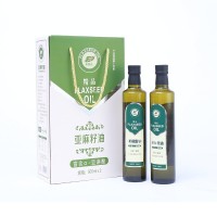 產地貨源廠家直供一級冷榨亞麻籽油月子油禮盒裝新品量大價優(yōu)